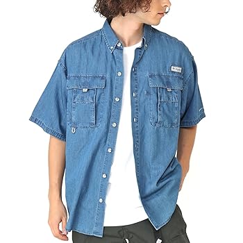 Amazon | Columbia(コロンビア) バハマIIデニムショートスリーブ